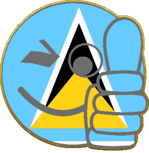 Smiley - OK St. Lucia America Flags 