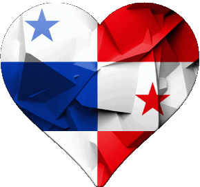 Cuore Panama America Bandiere 