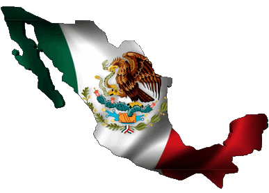 Map Mexico America Flags 
