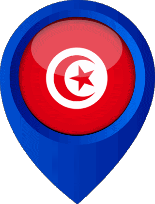 Perno di posizione Tunisia Africa Bandiere 