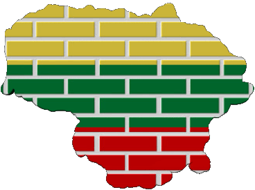 Map Lithuania Europe Flags 