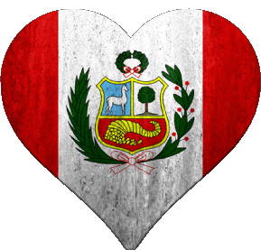 Herz Peru Amerika Fahnen 