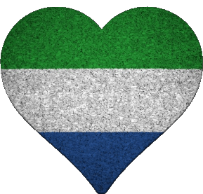 Cuore Sierra Leone Africa Bandiere 