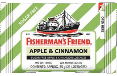 Apple & Cinnamon-Apple & Cinnamon Fisherman's Friend Caramelos Comida 