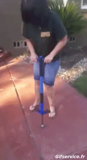 Serie 01 Pogo Stick MENSCHEN Humor -  Fun 