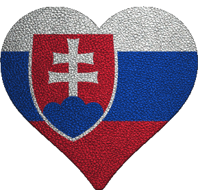 Cuore Slovacchia Europa Bandiere 