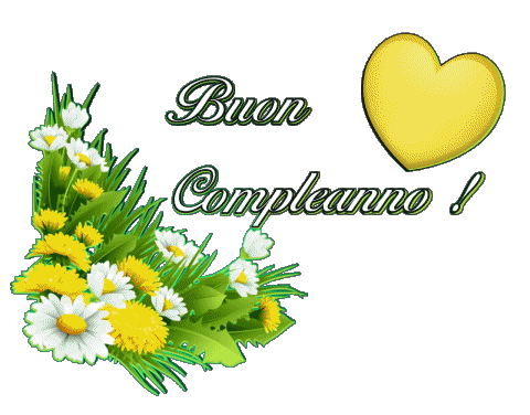 010 Sfondo trasparente Floreale Buon Compleanno Italiano Messagi 
