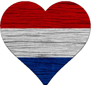 Coeur Pays-Bas Europe Drapeaux 