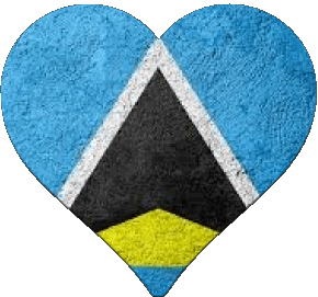 Corazón Santa lucía América Banderas 