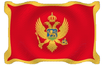 Ondulación Montenegro Europa Banderas 