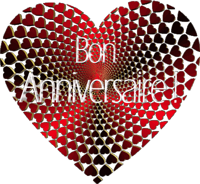 006 Coeur Bon Anniversaire French Messages 