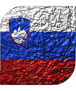 Quadrato Slovenia Europa Bandiere 