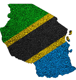 Carte Tanzanie Afrique Drapeaux 