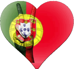 Heart Portugal Europe Flags 