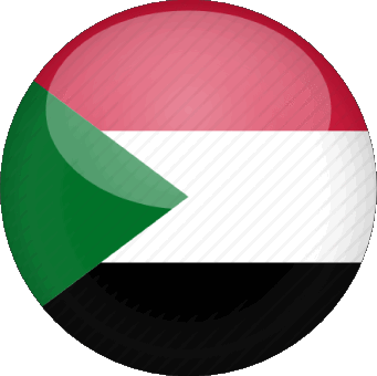 Round Sudan Africa Flags 