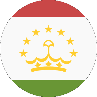 Rond Tadjikistan Asie Drapeaux 