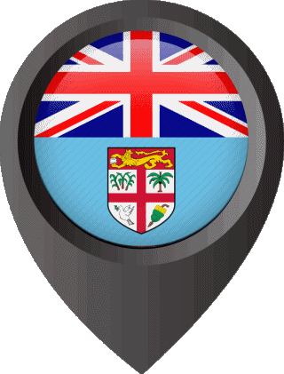 Location Pin Fiji Oceania Flags 
