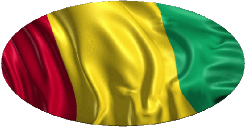 Ovale 01 Guinée Afrique Drapeaux 
