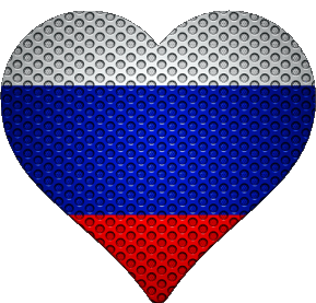Cuore Russia Europa Bandiere 
