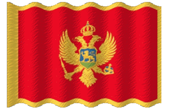 Welligkeit Montenegro Europa Fahnen 