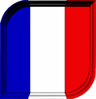Square National France Flags 