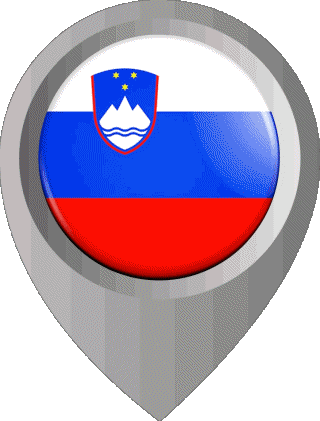 Epingle de Localisation Slovénie Europe Drapeaux 
