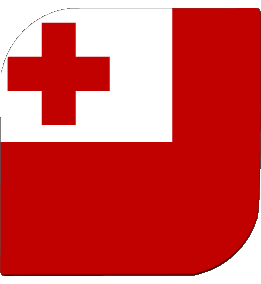 Quadrato Tonga Oceania Bandiere 