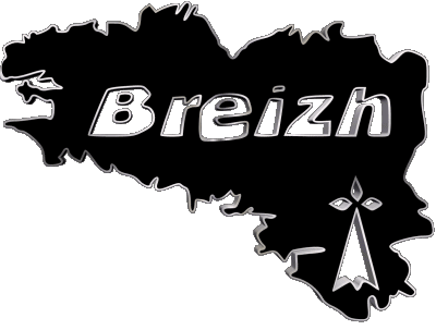 Mapa Bretaña Regiones Francia Banderas 