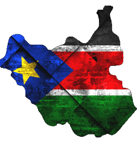 Map South Sudan Africa Flags 