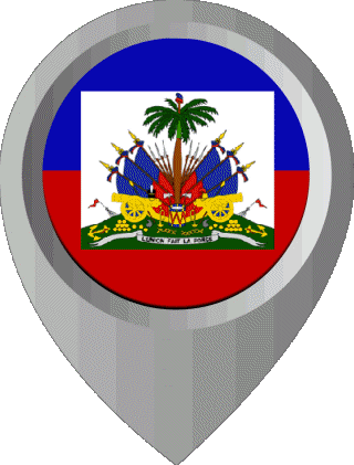 Standort-Pin Haiti Amerika Fahnen 