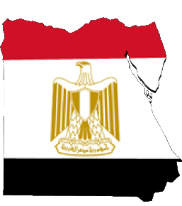 Karte Ägypten Afrika Fahnen 
