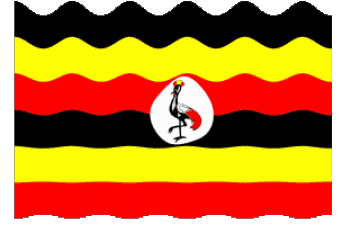 Welligkeit Uganda Afrika Fahnen 