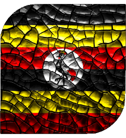 Plaza Uganda África Banderas 