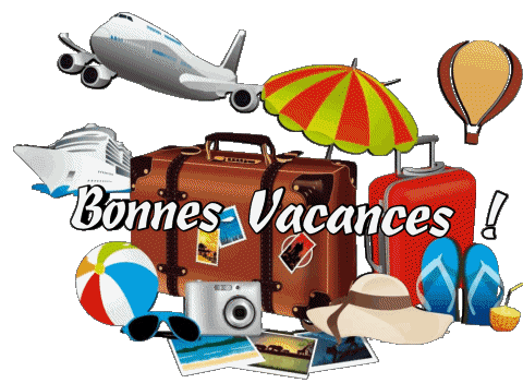 27 Fondo transparente Bonnes Vacances Francés Mensajes 