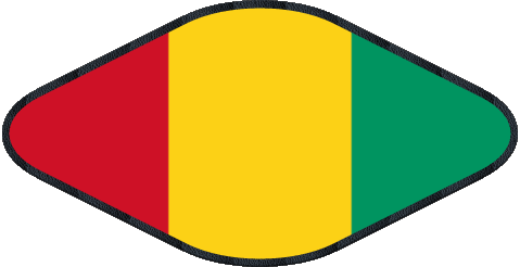 Oval 02 Guinea Afrika Fahnen 