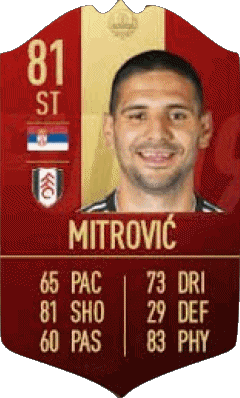 Aleksandar Mitrovic Serbia F I F A - Jugadores  cartas Vídeo Juegos Multimedia 