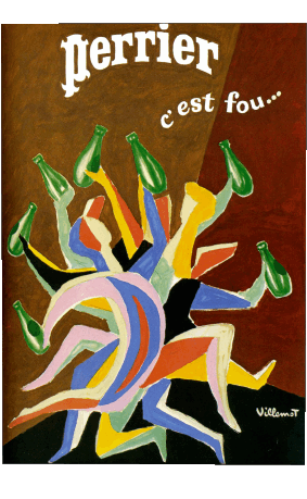 Perrier Poster retrò - Marchi Umorismo -  Fun 