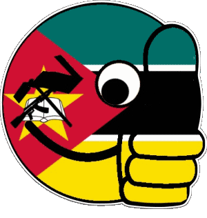 Smiley - OK Mozambique Afrique Drapeaux 