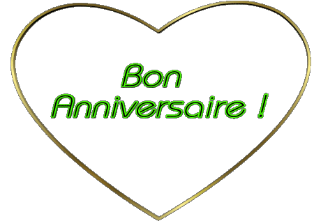 001 Coeur Bon Anniversaire Français Messages 