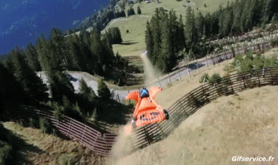 Wingsuit Berg Fallschirmspringen Sport Humor -  Fun 