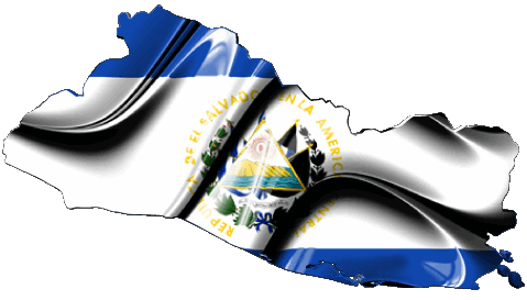 Mapa El Salvador América Banderas 