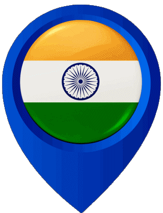 Epingle de Localisation Inde Asie Drapeaux 