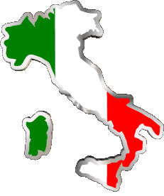 Carta Geografica Nazionale Italia Europa Bandiere 