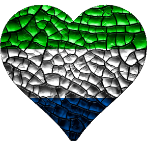 Heart Sierra Leone Africa Flags 