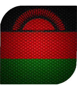 Square Malawi Africa Flags 