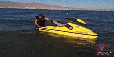Falls - Fail Jet Ski Transport Humor -  Fun 