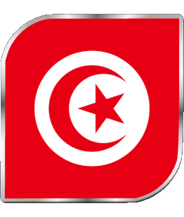 Square Tunisia Africa Flags 