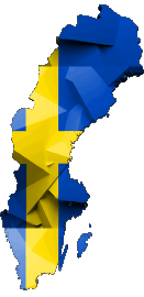 Carte Suède Europe Drapeaux 
