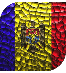 Quadrato Moldova Europa Bandiere 