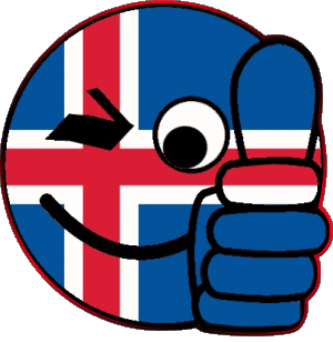 Smiley - OK Islande Europe Drapeaux 